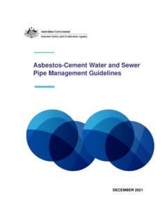 Asbestos-Cement Water and Sewer Pipe Management …