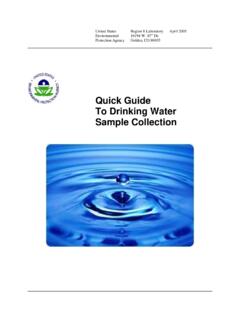 Quick Guide To Drinking Water Sample Collection