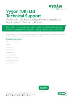 Vygon (UK) Ltd Technical Support