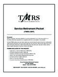Service Retirement Packet - Texas Municipal Retirement …
