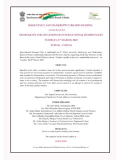 INSOLVENCY AND BANKRUPTCY BOARD OF INDIA …