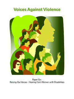 Voices Against Violence - Women with Disabilities …