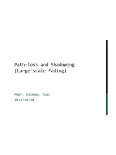 Path-loss and Shadowing (Large-scale Fading)