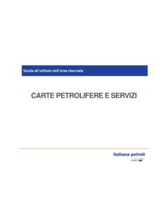 CARTE PETROLIFERE E SERVIZI - gruppoapi.com