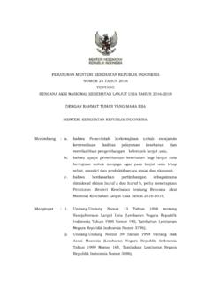 PERATURAN MENTERI KESEHATAN REPUBLIK INDONESIA …