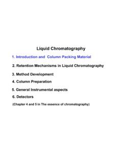 Liquid Chromatography - University of Florida