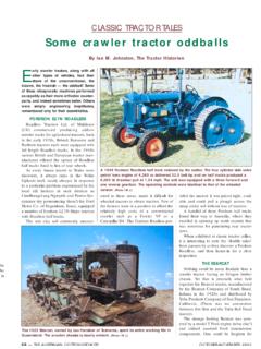 Some crawler tractor oddballs - Greenmount Press