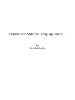 English First Additional Language Grade 5 - CNX