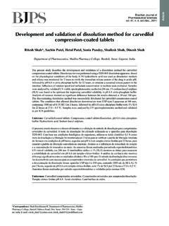 Development and validation of dissolution method for ...