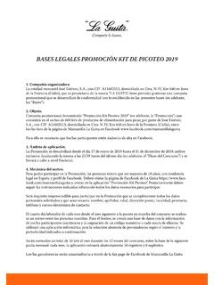 Bases Legales Promo Kit Picoteo 2018 V2 - laguita.com