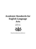 Academic Standards for English Language Arts