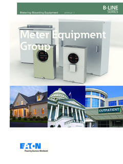 Meter Equipment Group - Cooper Industries