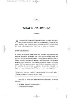 WHAT IS EVALUATION? - SAGE Publications Inc