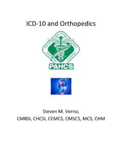 ICD-10 for orthopedics - PAHCS