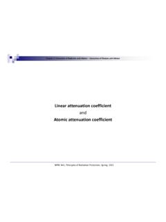Linear attenuation coefficient - University of Illinois ...