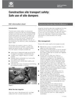 Safe use of site dumpers: Construction site transport ...