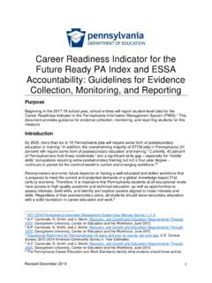 Career Readiness Guidance - Pennsylvania Department of ...