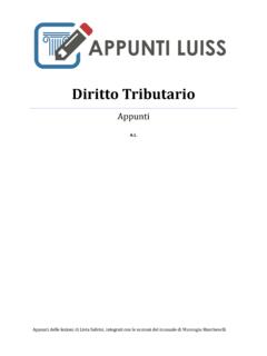 Diritto tributario- F.B. - Appunti Luiss
