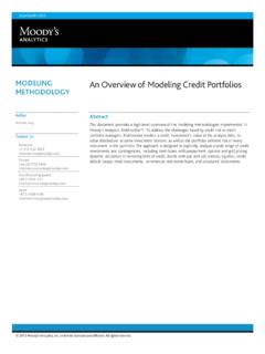 An Overview of Modeling Credit Portfolios - …