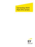 Correcting 2015 Form W-2 errors - Ernst &amp; Young