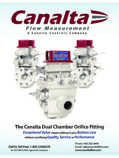 The Canalta Dual Chamber Orifice Fitting