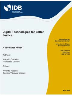 Digital Technologies for Better Justice: A Toolkit for Action
