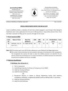 SPECIAL EMPLOYMENT NOTICE FOR OBC &amp; SC/ST (NCWA X) …