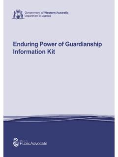 Enduring Power of Guardianship Information Kit - without ...