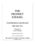THE PROPHET EZEKIEL - Bible Study: Bible Study …