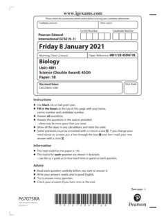 International GCSE (9–1) Friday 8 January 2021 - IG Exams