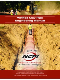 Vitrified Clay Pipe Engineering Manual