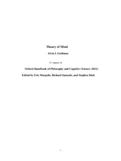 Theory of Mind - Rutgers University