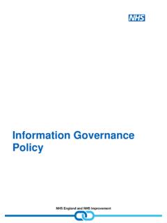 Information Governance Policy - NHS England