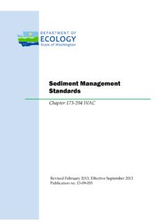 Sediment Management Standards - Wa