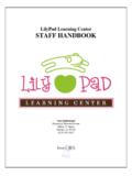 LilyPad Learning Center STAFF HANDBOOK