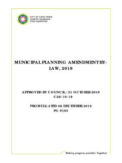 MUNICIPAL PLANNING AMENDMENT BY- LAW, 2019