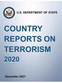 Country Reports on Terrorism 2020 - state.gov