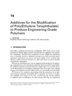 Additives for the Modiﬁcation of Poly(Ethylene ...
