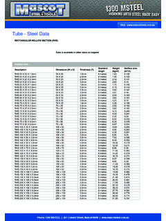 Tube - Steel Data