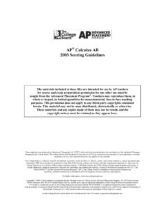 2003 AP Calculus AB Scoring Guidelines - College Board