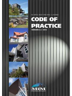 NZ METAL ROOF AND WALL CLADDING CODE OF PRACTICE