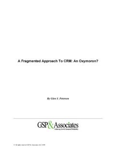 A Fragmented Approach To CRM - …