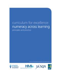 Numeracy across learning - Education Scotland