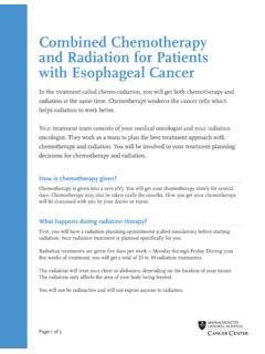Combined Chemotherapy and Radiation for Patients with ...