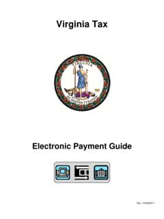 Virginia Tax Electronic Payment Guide