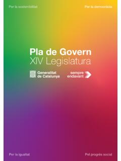 Pla de Govern - XIV Legislatura - Generalitat de Catalunya