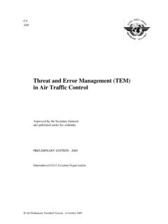 Threat and Error Management (TEM) in Air Traffic …
