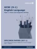 GCSE (9-1) English Language - Pearson qualifications