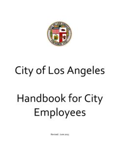 City of Los Angeles Handbook for City Employees