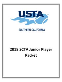 2018 SCTA Junior Player Packet - socaljuniortennis.com